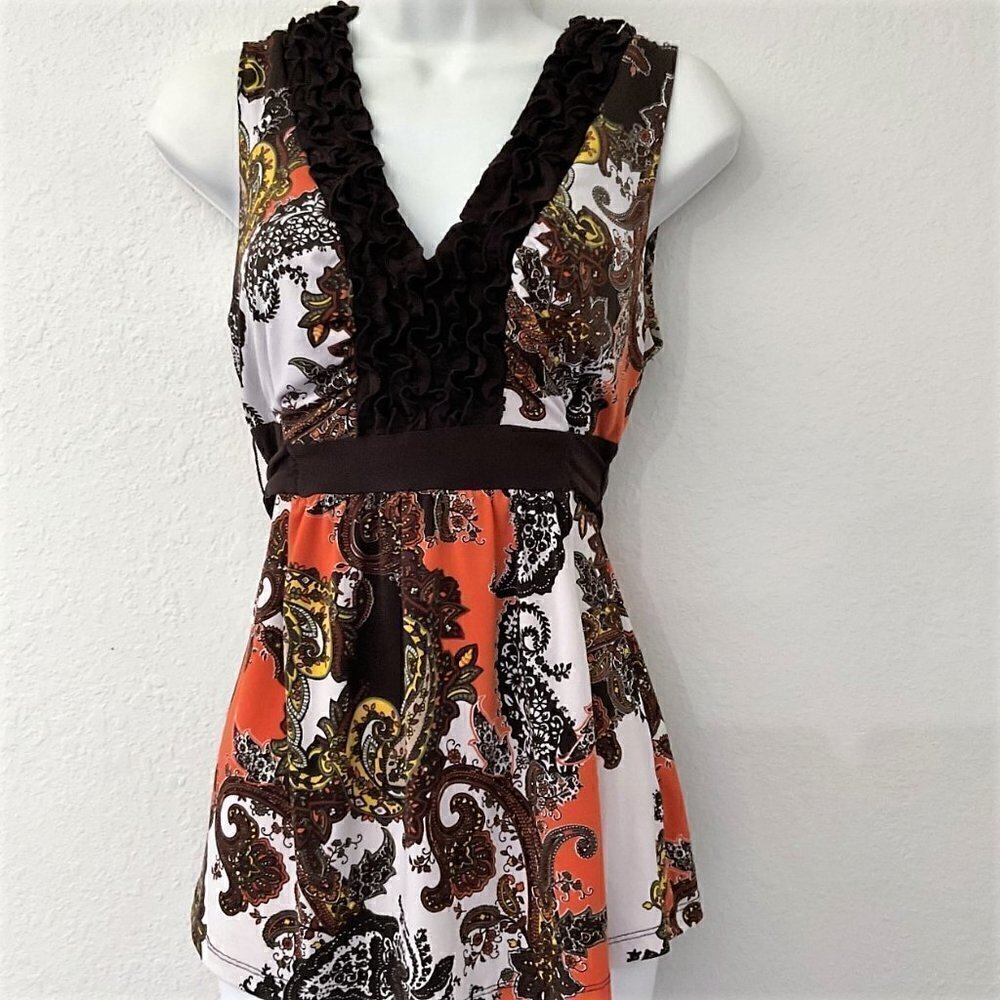 Y2K RUFFLE TIE BACK  TOP